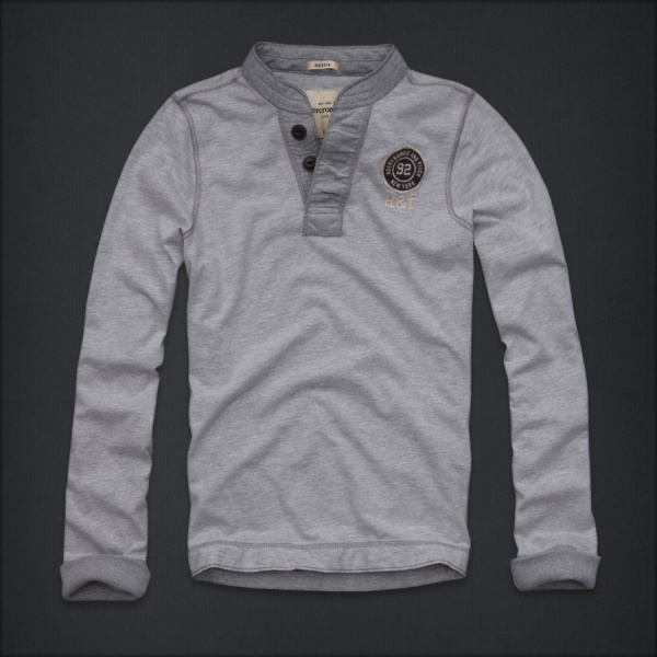 Abercrombie Fitch Hombres Ponte de pie de cuello Largo Remera AF6194 Abercrombie Fitch Hombres Ponte de pie de cuello Largo Remera AF6194